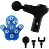 Pursonic Ultimate Relaxation Bundle 3-speed Massage Gun & Palm-shaped Massage Glove In Black