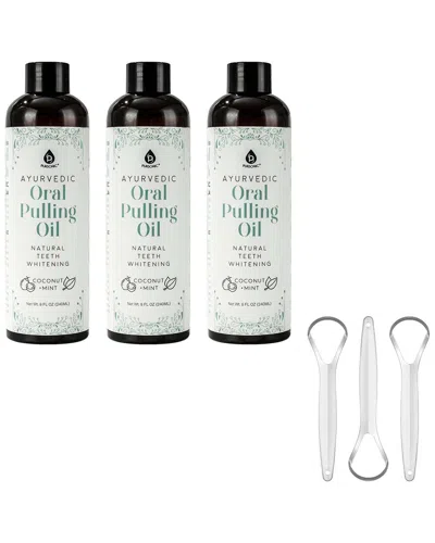 Pursonic Unisex Ayurvedic Oral Pulling Oil Bundle 3-pack In Transparent