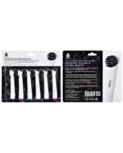 Pursonic Unisex Charcoal Infused Bristles Electric Toothbrush Replacement Brush Heads In Transparent