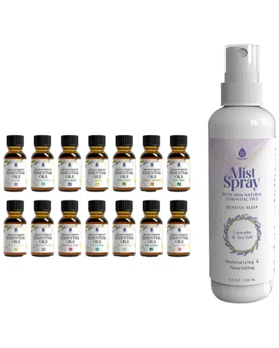Pursonic Unisex Lavender & Sea Salt Mist Spray, 14-pack Essential Oils In Transparent