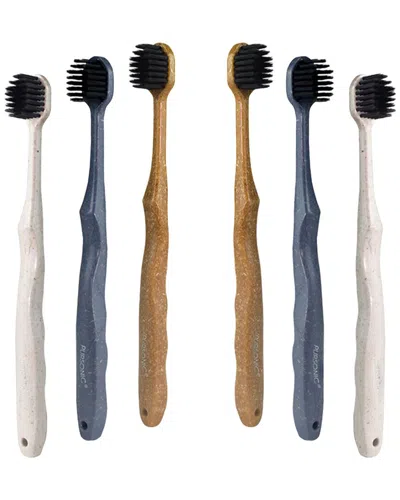 Pursonic Unisex Wide Brush Head Charcoal Toothbrush In White