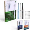 Pursonic Usb Rechargeable Sonic Toothbrush With 12 Brush Heads In White