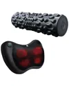 Pursonic Vibrating Foam Roller & Shiatsu Heated Massager In Gray