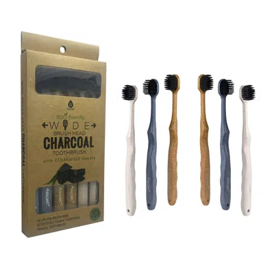 Pursonic Wide Brush Head Charcoal Toothbrush In Grey