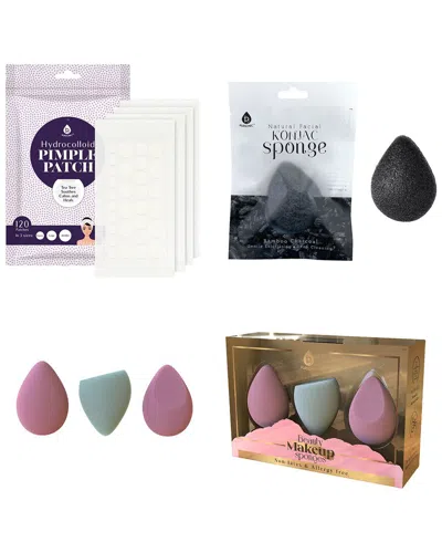 Pursonic Women's Beauty Essentials Bundle – 3-pack Multi-shape Makeup Sponges