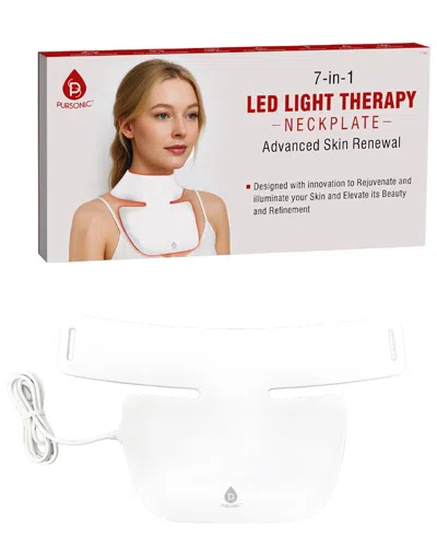 Pursonic Women's Led Light Therapy Neckplate In White