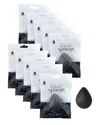 Pursonic Women's Natural Bamboo Charcoal Konjac Sponge 10-pack