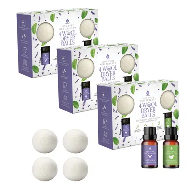 PURSONIC WOOL DRYER BALLS BUNDLE - 3-PACK OF REUSABLE LAUNDRY BALLS MADE FROM PURE NEW ZEALAND WOOL + LAVENDE