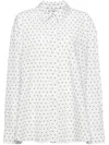 Pushbutton All-over Graphic Print Shirt In Blue