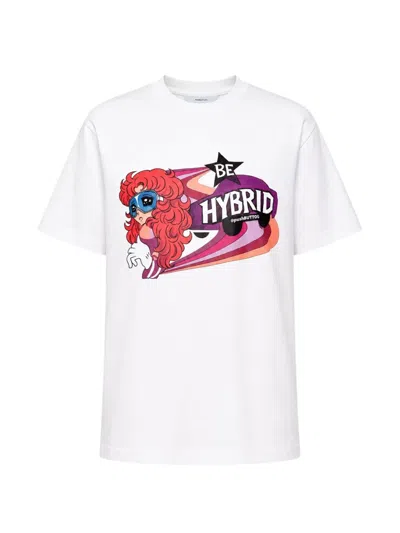 Pushbutton Be Hybrid Graphic-print T-shirt In White