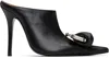 Pushbutton Black Coin Purse Pointy Heels In Black