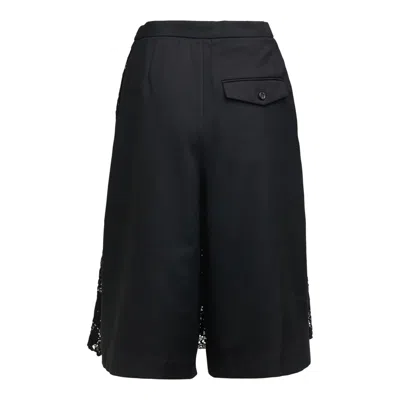 Pushbutton Black Front Pleated Skort
