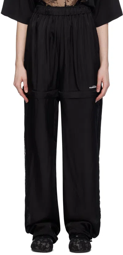 Pushbutton Black Lace Track Pants
