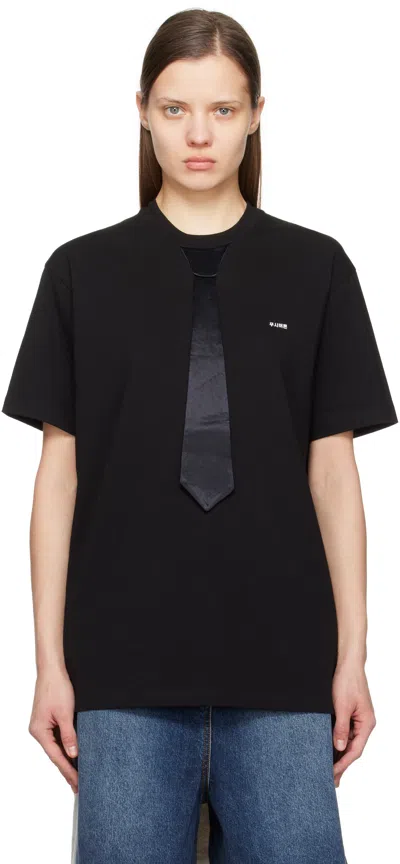 Pushbutton Black Neck Tie T-shirt