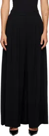 Pushbutton Black Pleats Front Wide Skort In Black