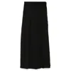 Pushbutton Black Side Folded Wide Pants In Black