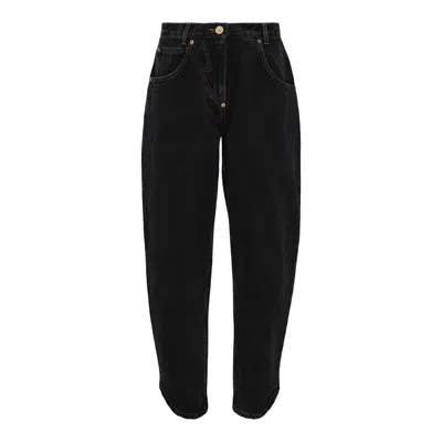 Pushbutton Black Tapered Jeans