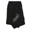 Pushbutton Black Wrap Tee Skirt In Black