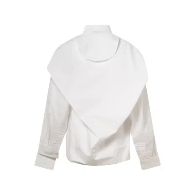 Pushbutton Blouse In White
