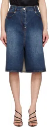 Pushbutton Blue Hybrid Regular Skort In Dark Blue