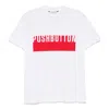 Pushbutton Blue Logo Printed T-shirt In White
