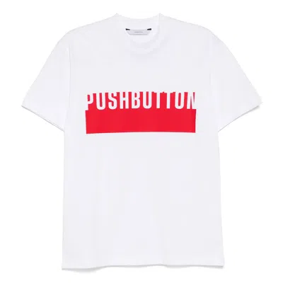 PUSHBUTTON BLUE LOGO PRINTED T-SHIRT