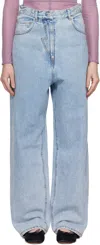 Pushbutton Blue Panty Cutout Jeans In Light Blue