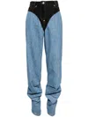 Pushbutton Blue-panty Tapered Jeans In Blau