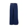 Pushbutton Blue Side Folded Jeans In Blue