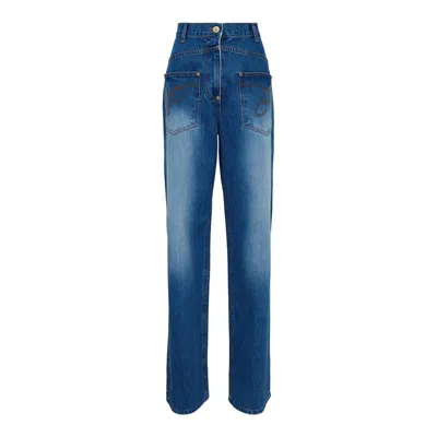 Pushbutton Blue Trouser Re-puzzled Jeans