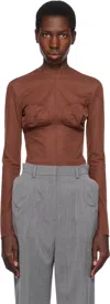 Pushbutton Brown Dummy Shaped Mesh Top In Brown