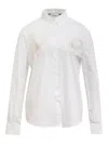Pushbutton Button-down Shirt In White