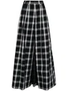 Pushbutton Checked Pants In Black