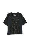 Pushbutton Combi T-shirt In Black