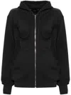 Pushbutton Cotton Zip-up Jacket In 灰色