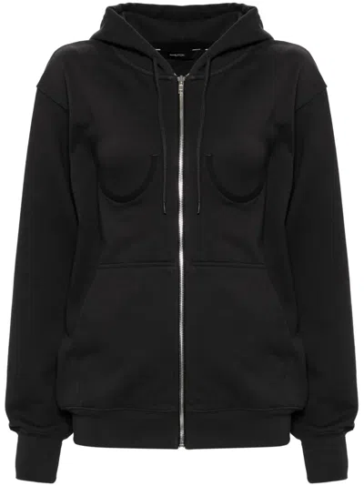 Pushbutton Cotton Zip-up Jacket In 灰色