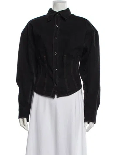 Pre-owned Pushbutton Denim Jacket In Black
