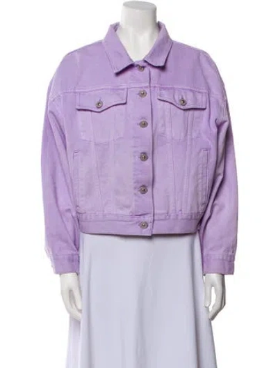 Pre-owned Pushbutton Denim Jacket In Purple