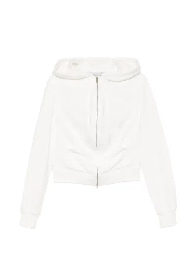 Pushbutton Draped Zip-up Hoodie In Animal Print