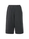 Pushbutton Elasticated Shorts In Black