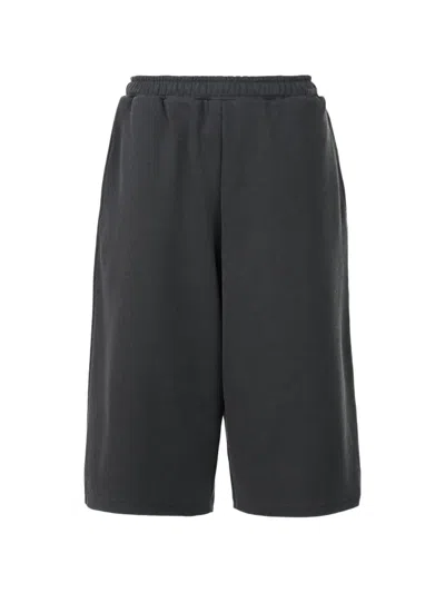 Pushbutton Elasticated Shorts In Black