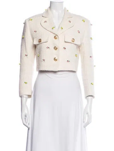 Pre-owned Pushbutton Floral Print Blazer In Neutrals