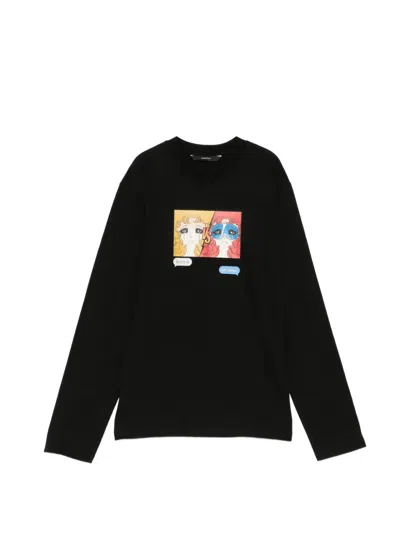 Pushbutton Graphic-print Long-sleeve T-shirt In Animal Print