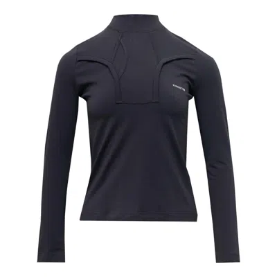 Pushbutton Gray Brief Motif Jersey Top In Blue