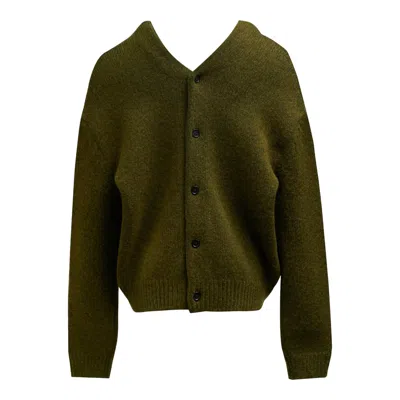 Pushbutton Green Strap Point Cardigan