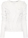 Pushbutton Lace Top In White