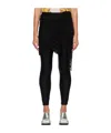Pushbutton Layered Skirt In Black