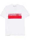Pushbutton Logo-print T-shirt In 白色