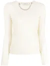 Pushbutton Long-sleeve Top In Yellow