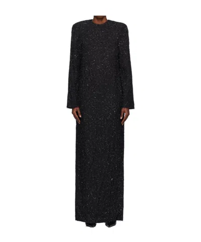 PUSHBUTTON LONG-SLEEVED DRESS